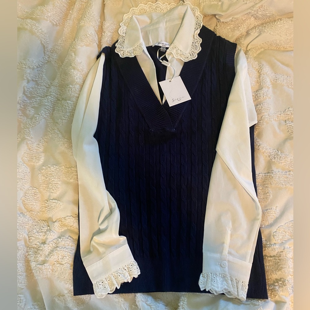 Sioni NEVER WORN Sweater-Blouse Set